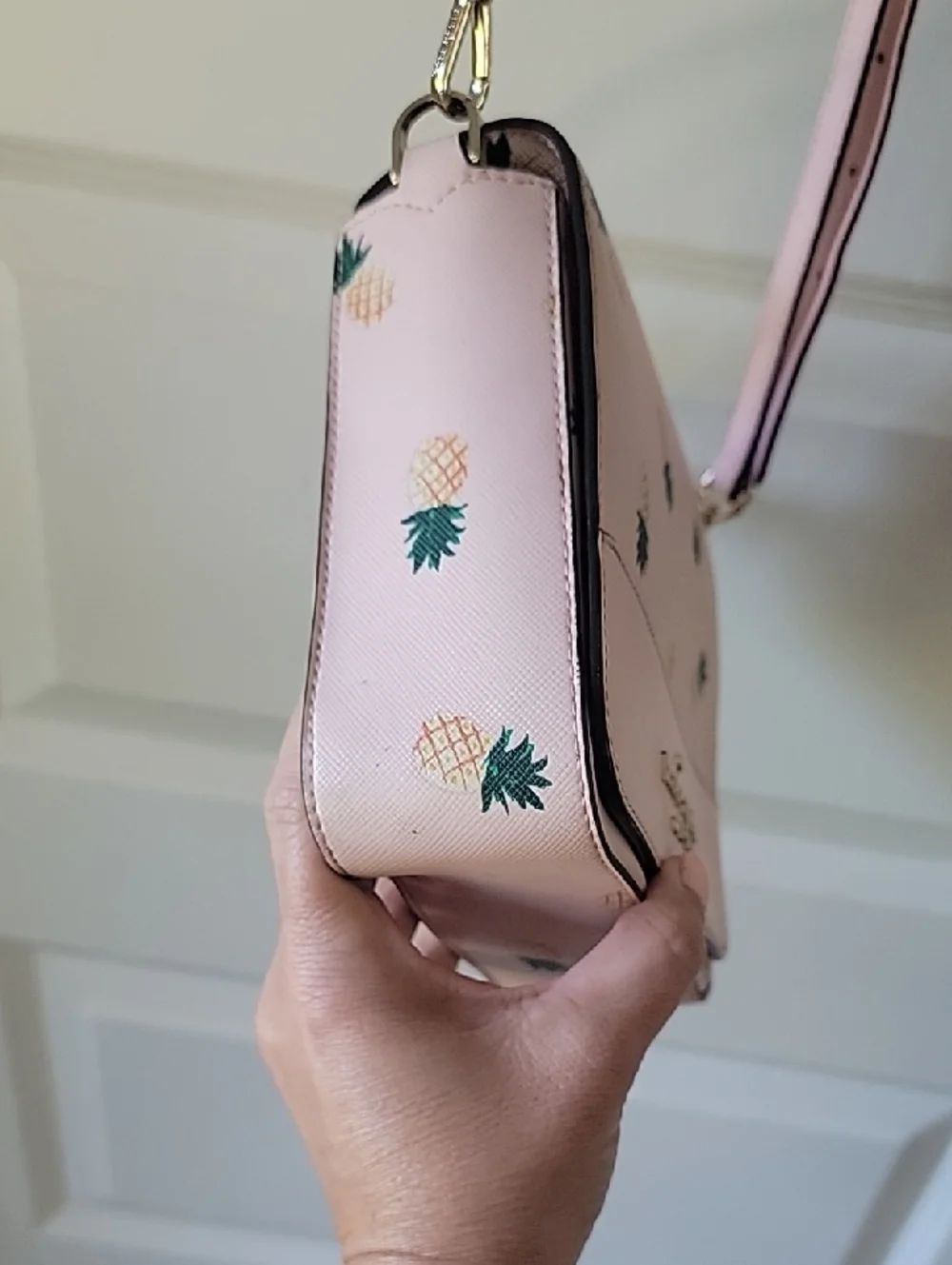 kate spade Pink Pineapple Print Top-Handle Crossbody